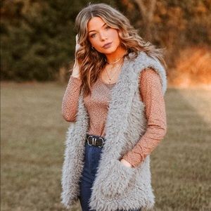 Sherpa vest, worn once.